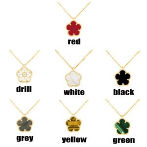 mini 9mm Flower Necklace